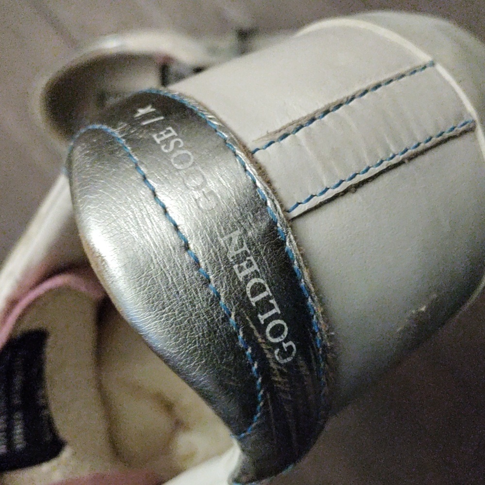 Golden Goose"Superstar" Distressed White Leather/Pink Suede Trainer Sneakers - Picture 6 of 16